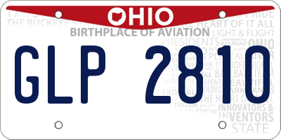 OH license plate GLP2810