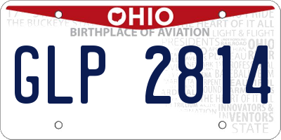 OH license plate GLP2814