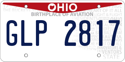 OH license plate GLP2817
