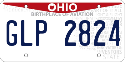 OH license plate GLP2824