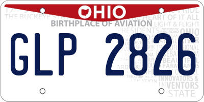 OH license plate GLP2826