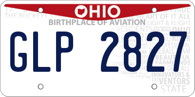OH license plate GLP2827