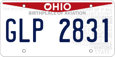 OH license plate GLP2831