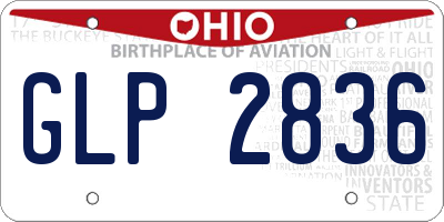 OH license plate GLP2836