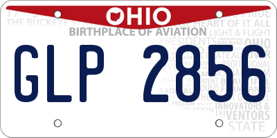 OH license plate GLP2856