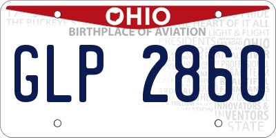 OH license plate GLP2860