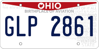 OH license plate GLP2861
