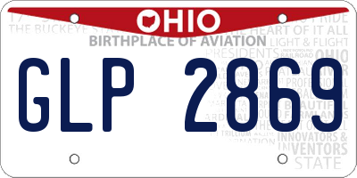 OH license plate GLP2869