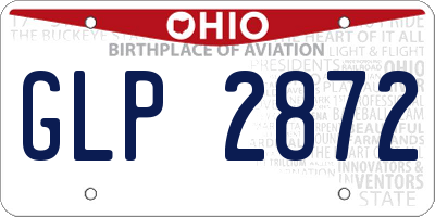 OH license plate GLP2872