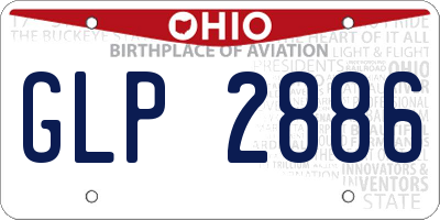 OH license plate GLP2886