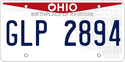 OH license plate GLP2894