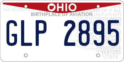 OH license plate GLP2895