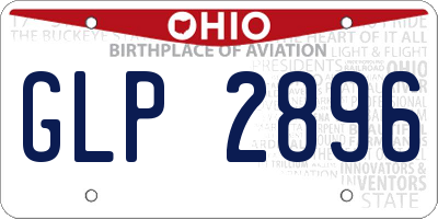 OH license plate GLP2896