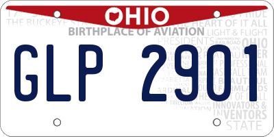 OH license plate GLP2901