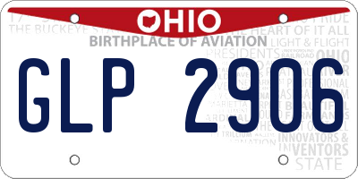 OH license plate GLP2906