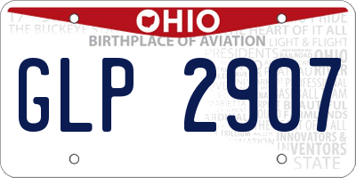 OH license plate GLP2907