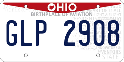 OH license plate GLP2908