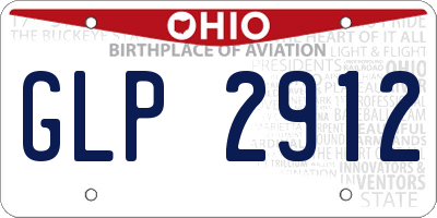 OH license plate GLP2912