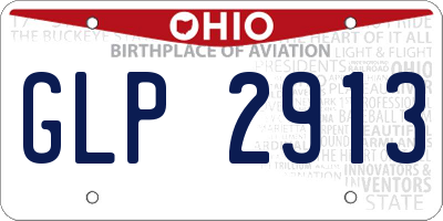 OH license plate GLP2913
