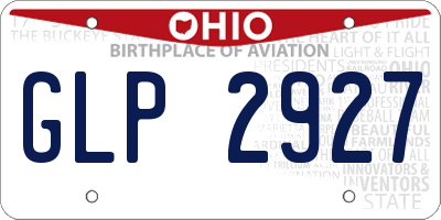 OH license plate GLP2927