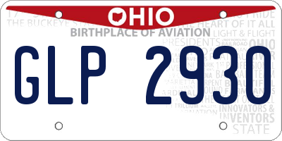 OH license plate GLP2930
