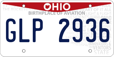 OH license plate GLP2936