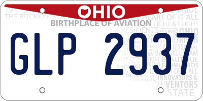 OH license plate GLP2937