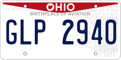 OH license plate GLP2940