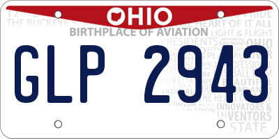 OH license plate GLP2943