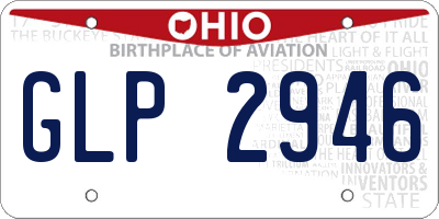 OH license plate GLP2946