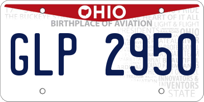 OH license plate GLP2950