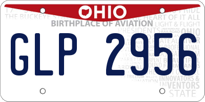 OH license plate GLP2956