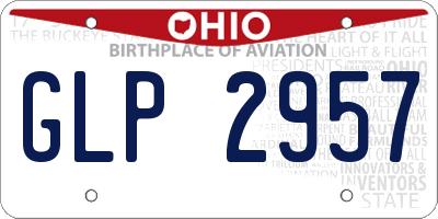 OH license plate GLP2957