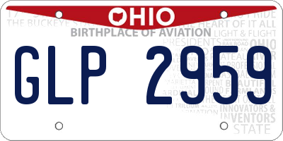 OH license plate GLP2959