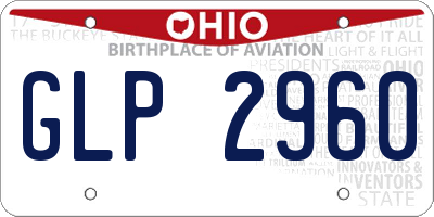 OH license plate GLP2960