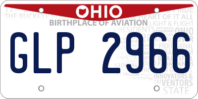 OH license plate GLP2966