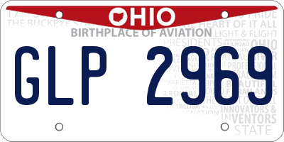 OH license plate GLP2969