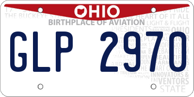 OH license plate GLP2970