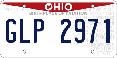 OH license plate GLP2971