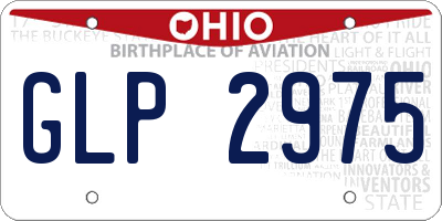 OH license plate GLP2975