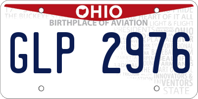 OH license plate GLP2976