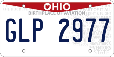OH license plate GLP2977