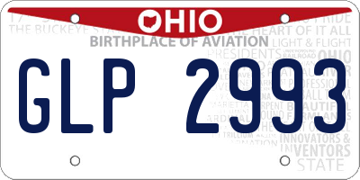 OH license plate GLP2993