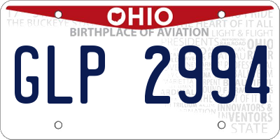 OH license plate GLP2994