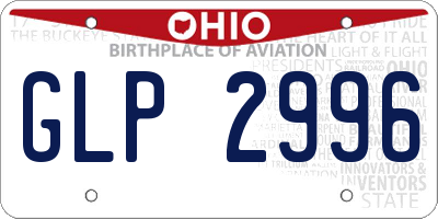 OH license plate GLP2996