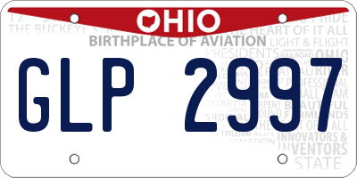 OH license plate GLP2997