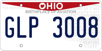 OH license plate GLP3008