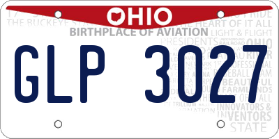 OH license plate GLP3027