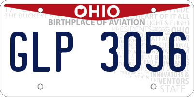 OH license plate GLP3056