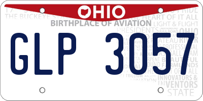 OH license plate GLP3057